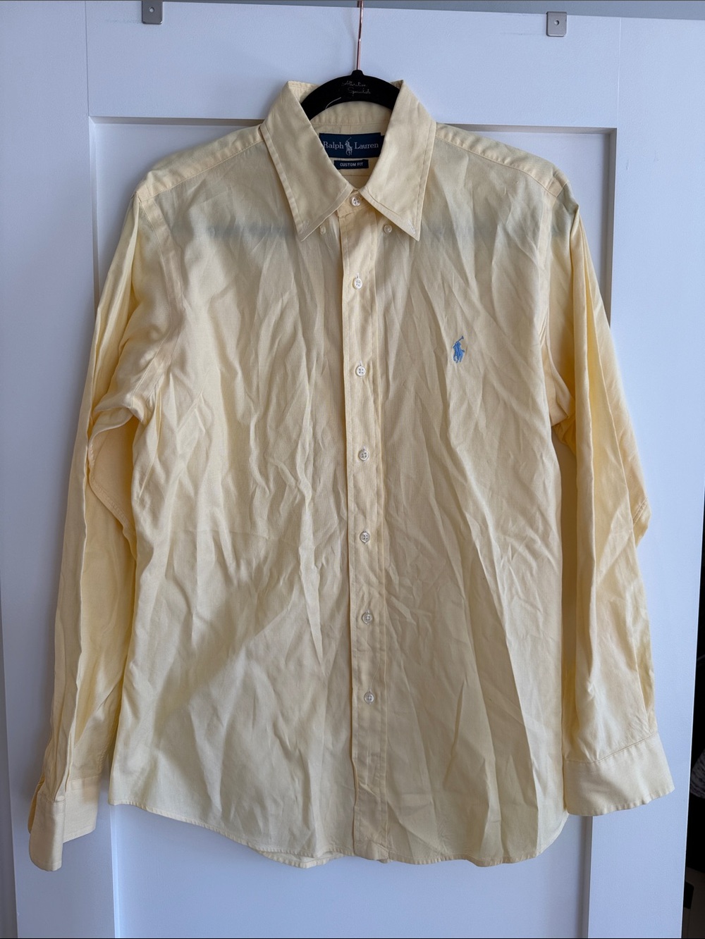 Ralph Lauren Pale Yellow Long-Sleeve Button-Down Shirt